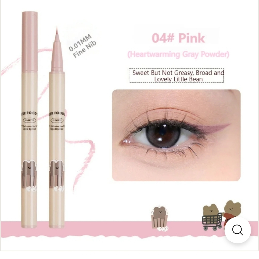 Flortte Flower Food Bear Liquid Eyeliner #04 Pink